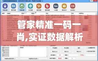 管家精准一码一肖,实证数据解析说明_C版4.126